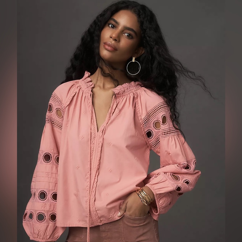 Forever That Girl Long-Sleeve V-Neck Peasant Blouse - Picture 8 of 11